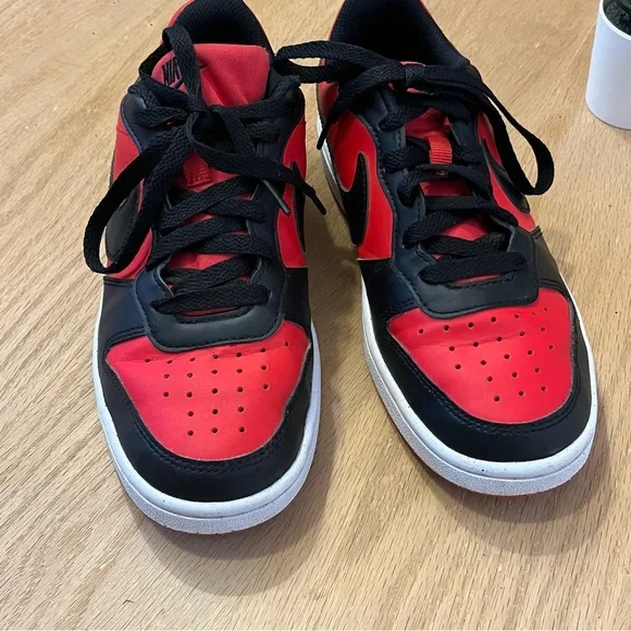 Nike Court Borough Low Recraft in Red and Black size 4 Youth - Picture 4 of 10